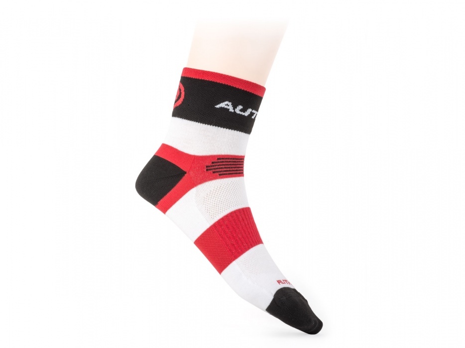 AUTHOR Ponožky XC L 41-44 (černá/bílá/červená)